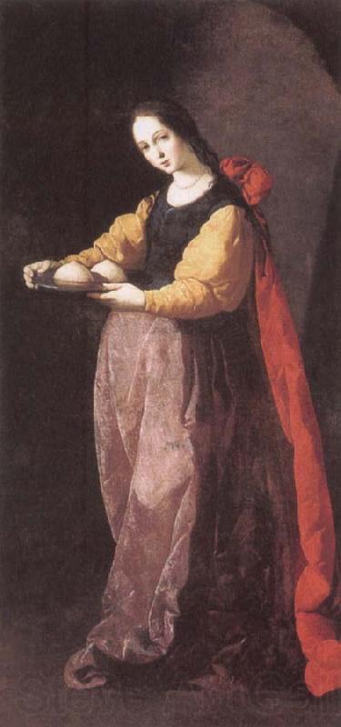 Francisco de Zurbaran St Agatha Spain oil painting art
